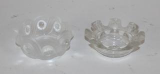 Appraisal: Lalique crystal cendrier Gao St Nicholas Lalique crystal ashtrays Gao