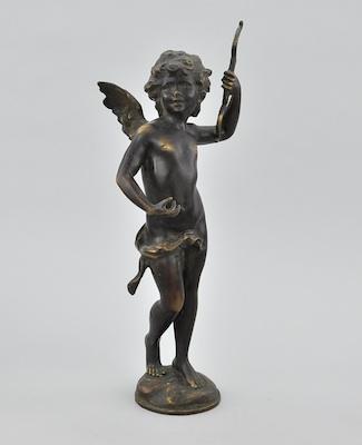 Appraisal: Cupid Bronze Sculpture After Auguste Moreau Cast bronze tone metal