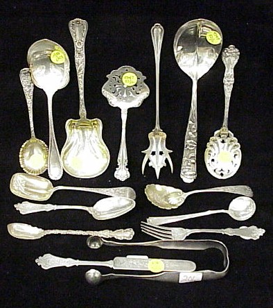 Appraisal: SILVER Fifteen pieces including many serving pieces George W Schiebler