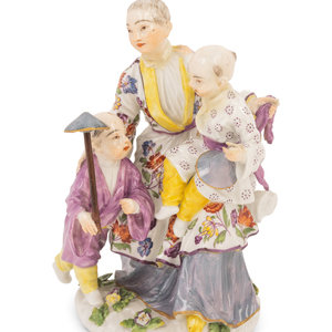 Appraisal: A Meissen Porcelain Chinoiserie Figural Group Circa bearing crossed swords