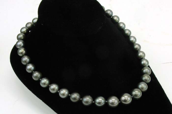 Appraisal: TAHITIAN SOUTH SEA PEARL NECKLACE with k white gold clasp