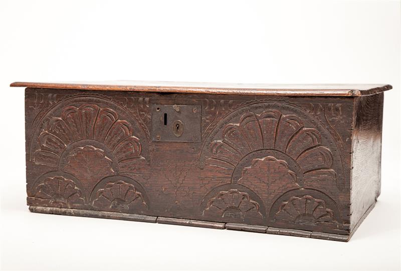 Appraisal: Cromwellian Type Carved Oak Bible Box x x in Estimate