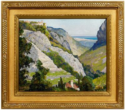 Appraisal: Painting Anthony Thieme Massachusetts - titled verso on canvas Gourdon