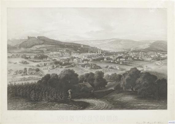 Appraisal: WINTERTHUR -H Zollinger after J H Moeller Winterthur Schweiz Aquatint