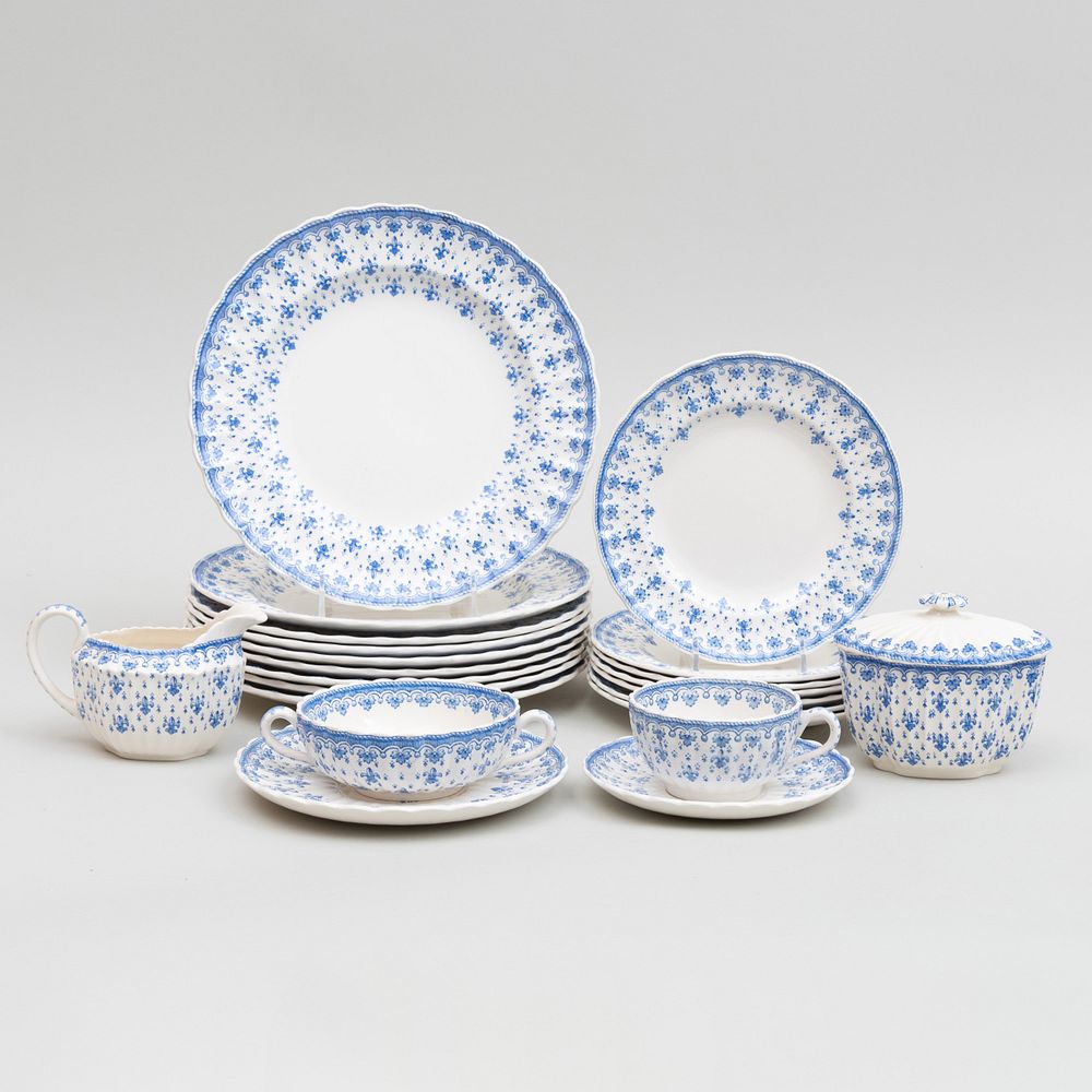 Appraisal: Set of Copeland Porcelain Dinnerware in the 'Fleur de Lis'