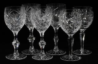 Appraisal: CUT CRYSTAL GOBLETS CUT CRYSTAL GOBLETS H Germany Pinwheel cut