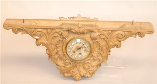 Appraisal: CLOCK A th C elaborate carved oak architectural clock in