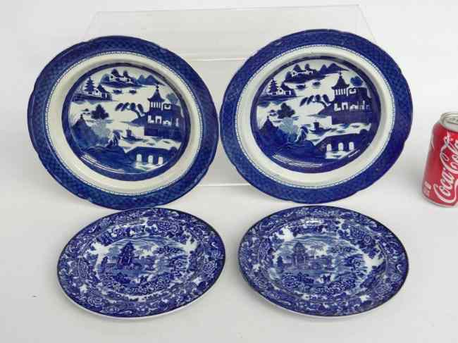 Appraisal: Lot two th c '' ironstone plates and two ''