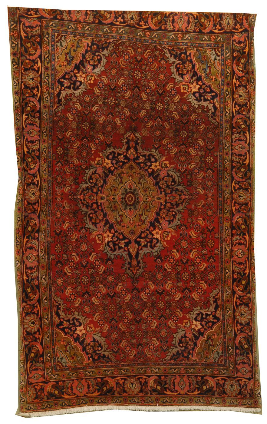 Appraisal: ORIENTAL RUG BIDJAR ' x ' Central medallion of blue