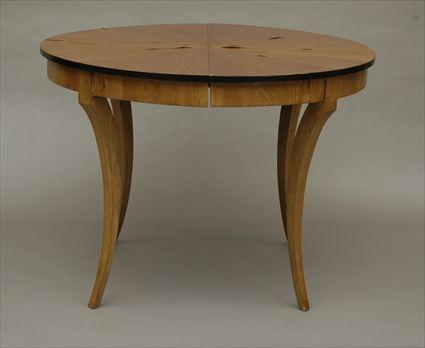 Appraisal: Biedermeier Extension Dining Table in in diam extended ft in