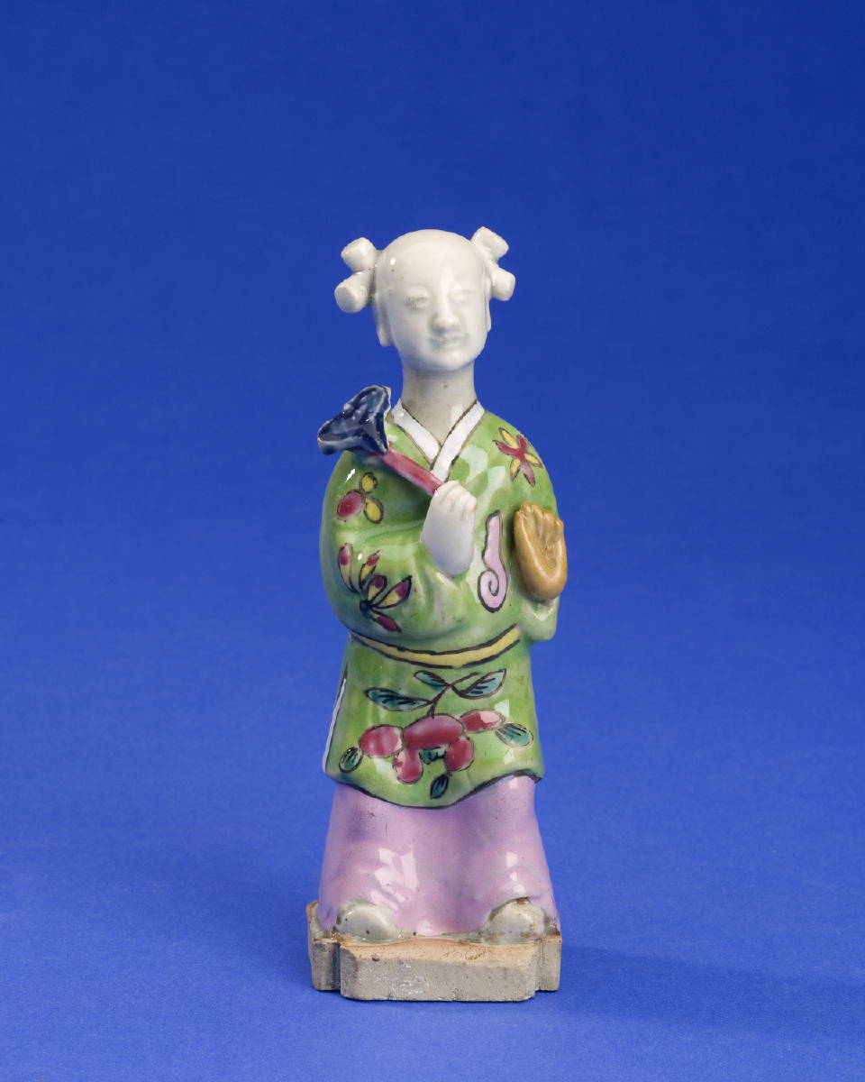 Appraisal: CHINESE EXPORT PORCELAIN FAMILLE ROSE FIGURE OF AN IMMORTAL Modeled