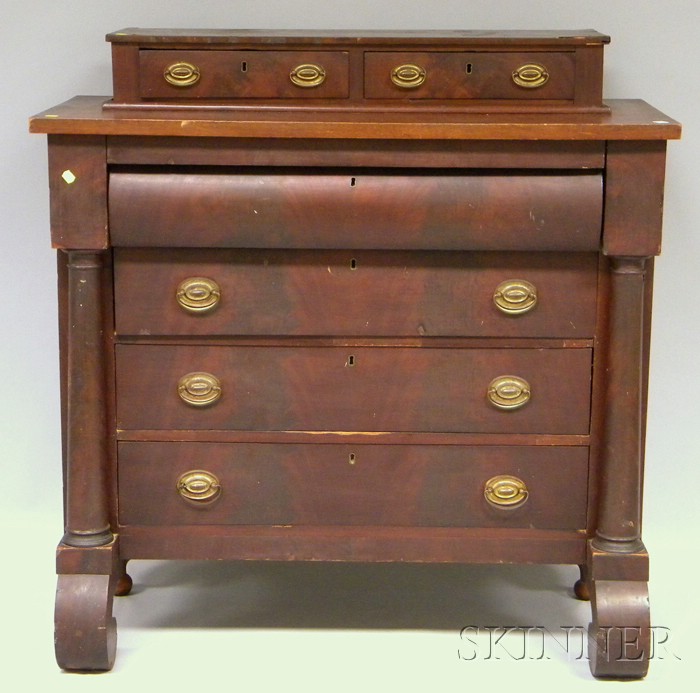 Appraisal: Empire Mahogany Veneer Bureau