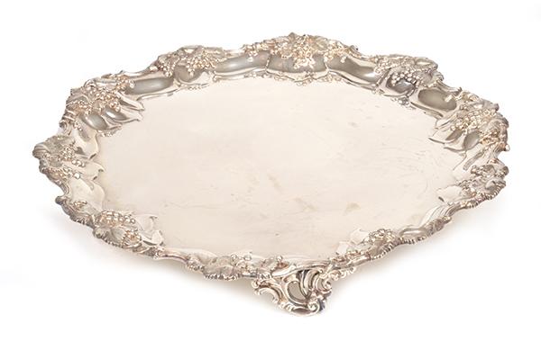 Appraisal: A GEORGE V STERLING SILVER SALVER MAKER'S MARK JAMES DICKSON