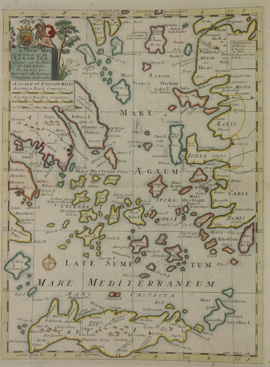 Appraisal: Group of Three Maps of the Greek Isles A English