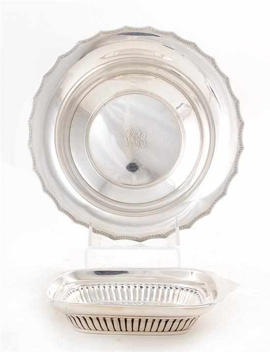 Appraisal: American sterling centerbowl and dish by Albert Finn and Gorham