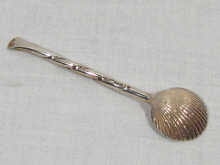 Appraisal: A modern shell bowled salt spoon by Peter Ball