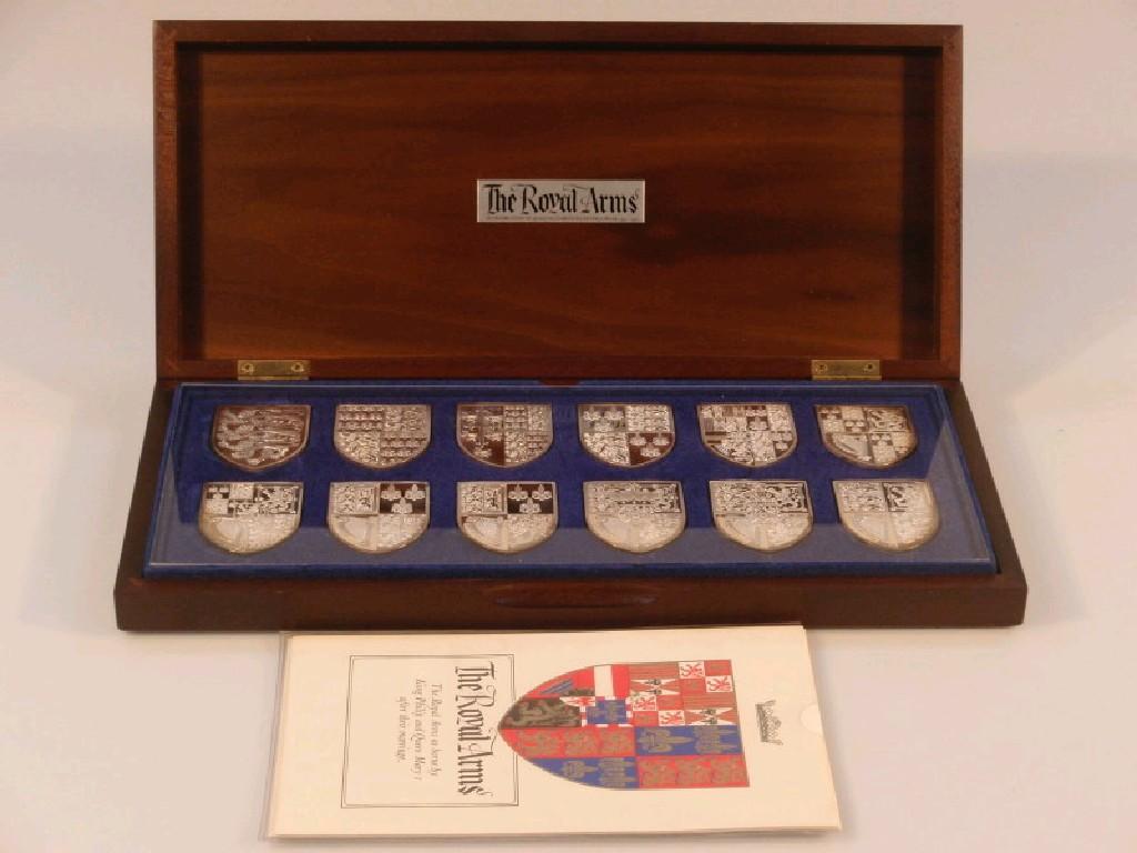 Appraisal: The Royal Arms A collection of proof silver shield shape