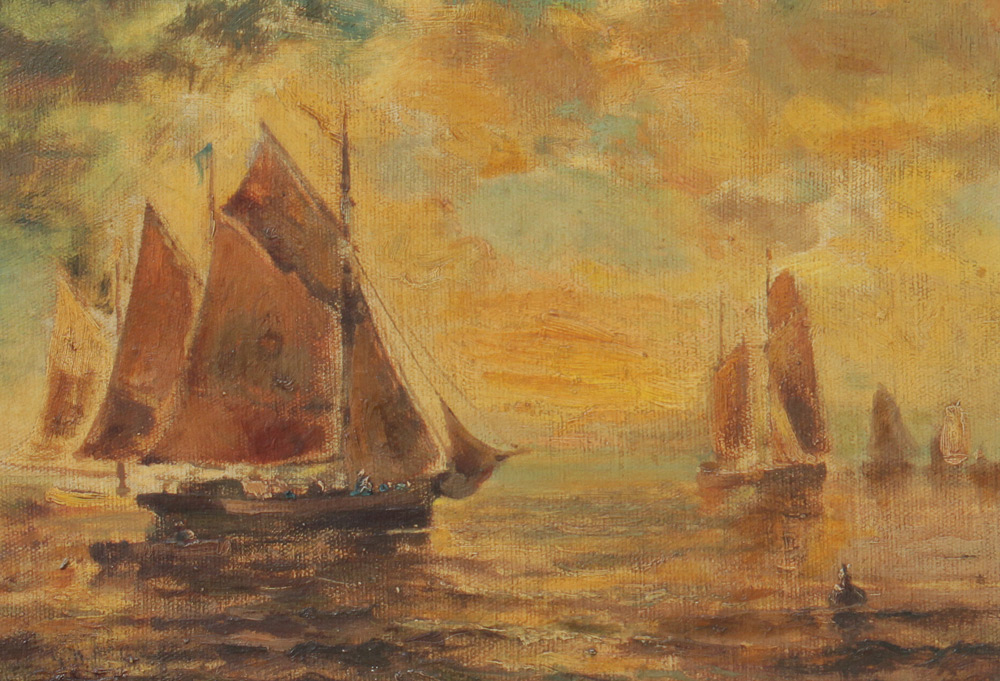 Appraisal: McCORD George Herbert American - Harbor Scene Oil Canvas ''