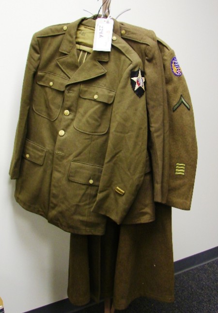 Appraisal: Lot consists of US WWII period uniforms four pocket tunics