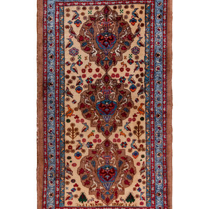 Appraisal: A Kirman Style Wool Rug Second Half th Century feet