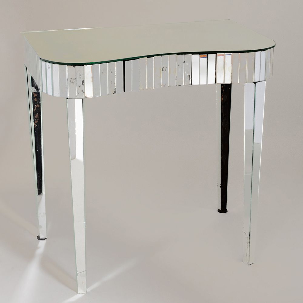 Appraisal: Modern Mirrored Console Table x x in Condition Losses to