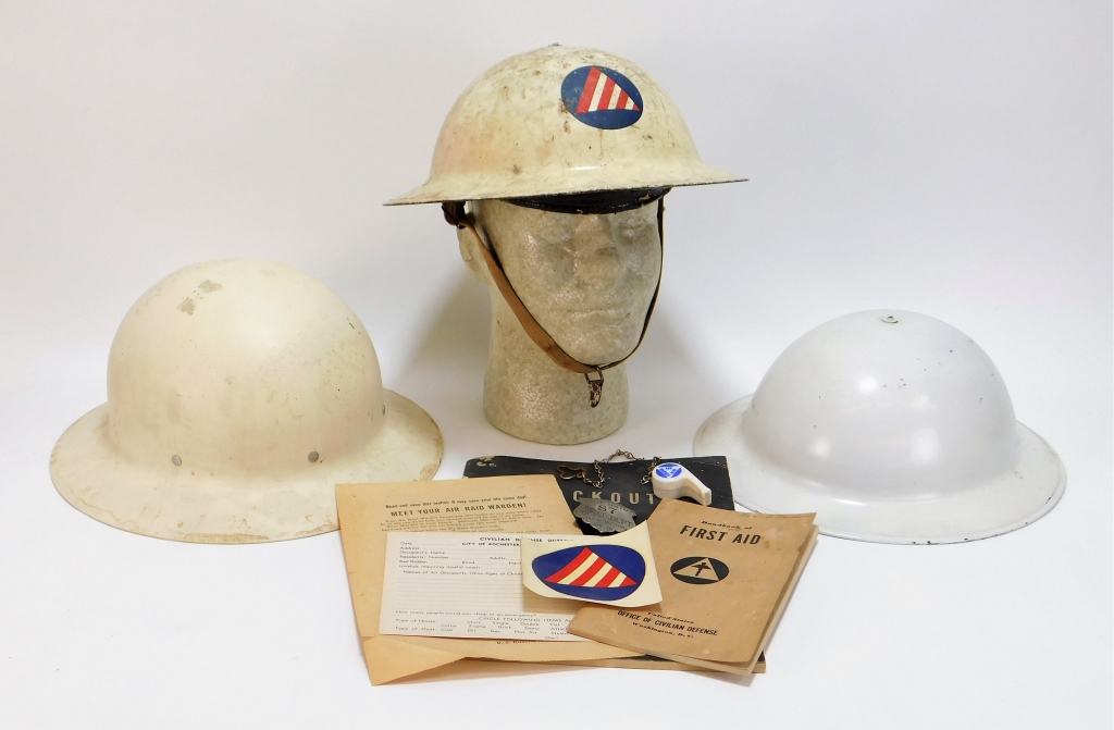 Appraisal: PC WWII CIVIL DEFENSE AIR RAID WARDEN GROUP United States