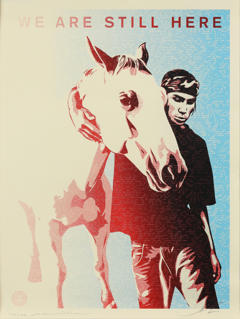 Appraisal: PRINT SHEPARD FAIREY Shepard Fairey American b We Are Still