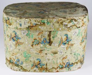 Appraisal: Ca Hannah Davis Band Box With Lid label under lid