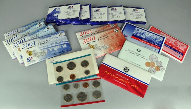 Appraisal: Five Clad Proof Quarter SetsAlong with mint sets dating sets