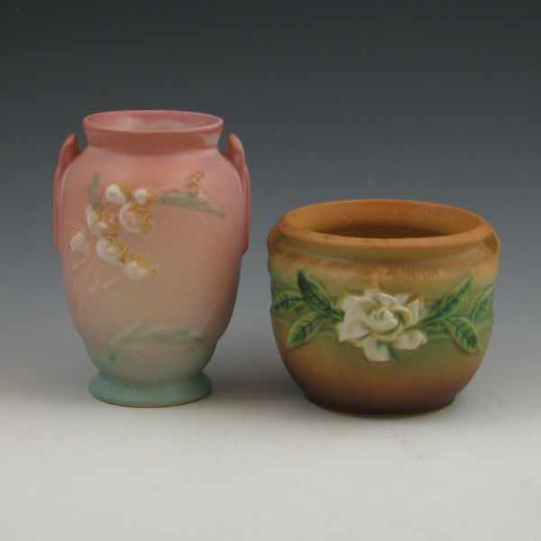 Appraisal: Roseville Ixia - '' vase in pink and green and