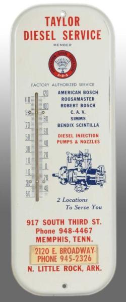 Appraisal: Tin Taylor Diesel Thermometer Description Made in Memphis Tennessee Crisp