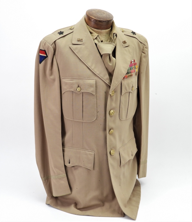 Appraisal: GENERAL RAYMOND MOSES WORSTED TUNIC United States Khaki summer weight