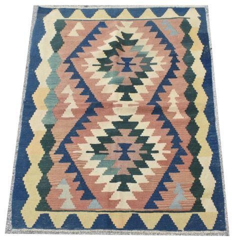 Appraisal: Hand-tied Turkish Oushak Kilim rug approx ' l ' w