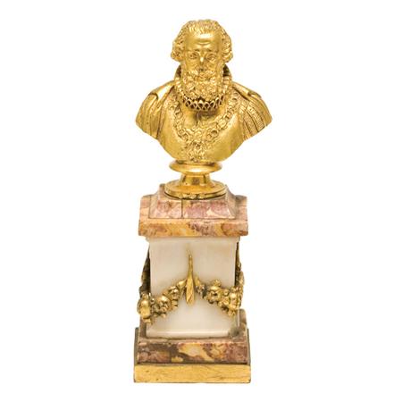 Appraisal: Continental Gilt-Bronze Bust Estimate -