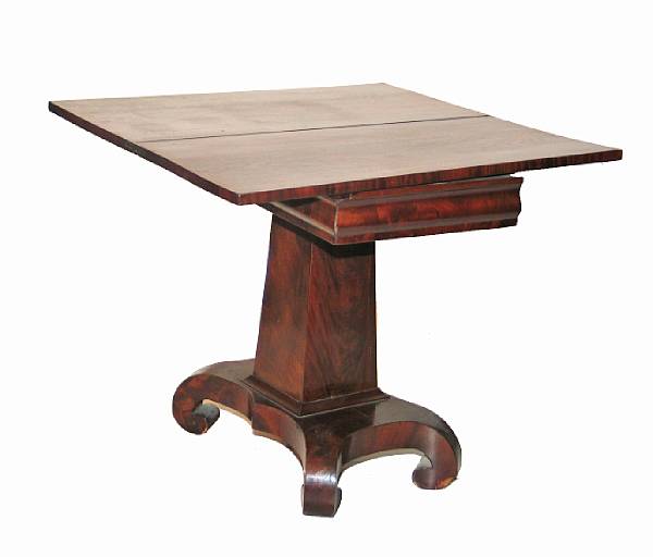 Appraisal: An American Classical mahogany games table circa height in width