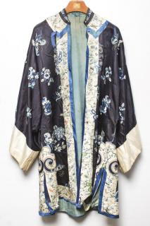 Appraisal: Chinese Silk Embroidered Traditional Garments Chinese silk clothing a late