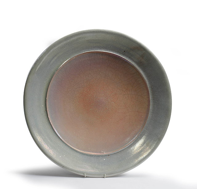 Appraisal: JOHN DUNN b A PINK AND SILVER LUSTRE RAKU GLAZED