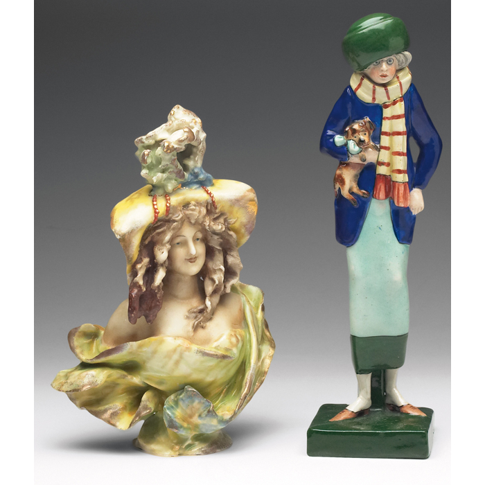 Appraisal: Amphora sculpture attributed to Eduard Stellmacher woman with colorfully painted