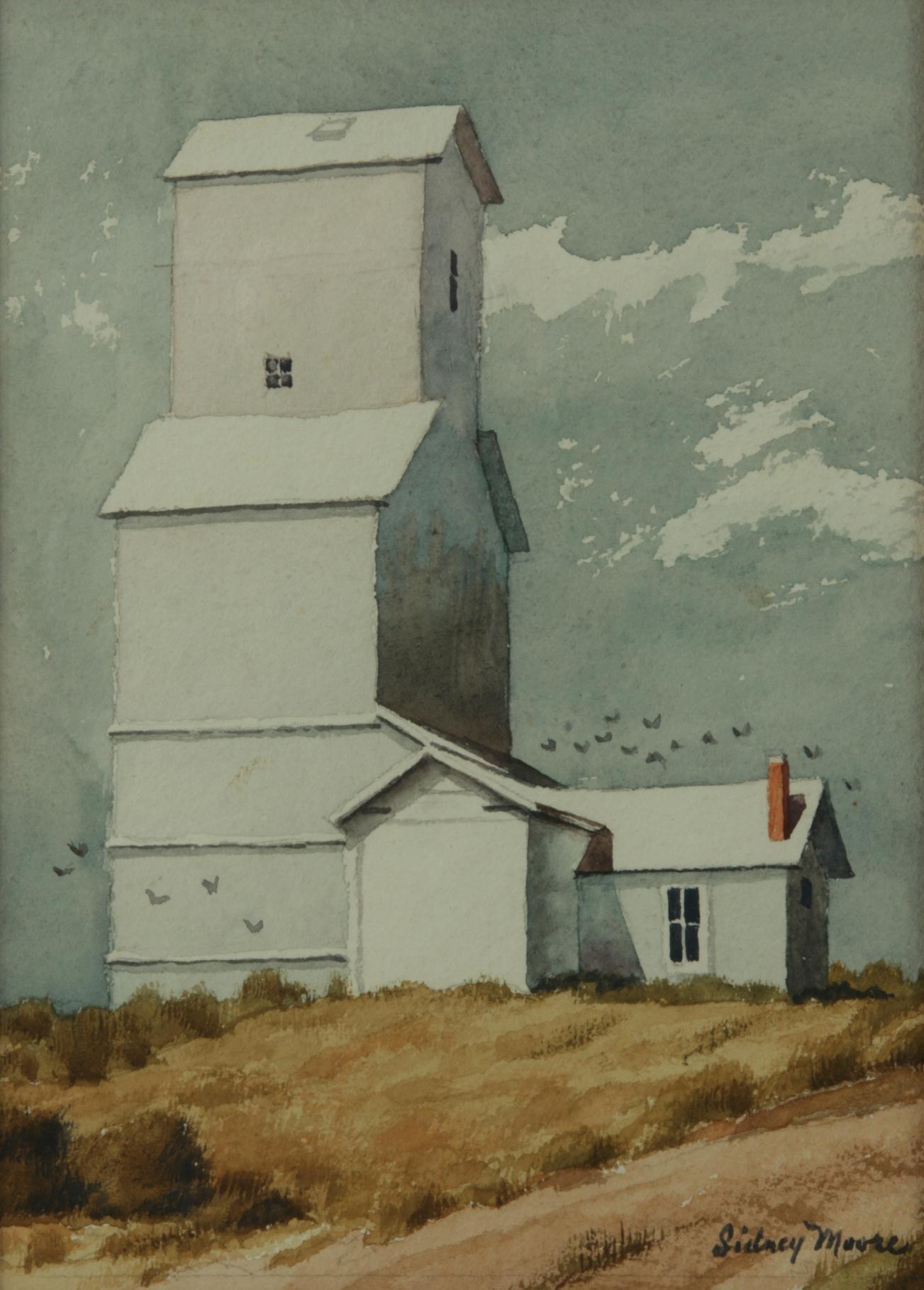 Appraisal: SIDNEY MOORE - WATERCOLOR Sidney Moore Missouri - Grain Elevator