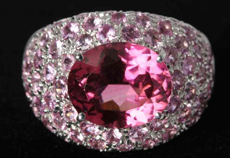 Appraisal: Pink Tourmaline Ring Kiki McDonoughdesigned in the Bombe style and