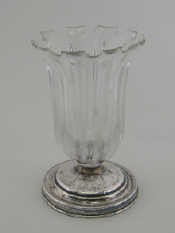 Appraisal: A silver plate mounted celery vase Ht cm