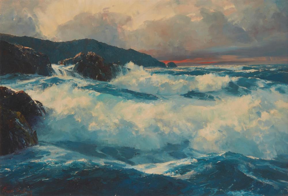 Appraisal: Bennett Bradbury - Carmel CA Winterset Catalina Island Oil on