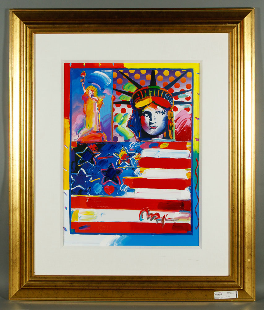 Appraisal: - Max God Bless America M M Peter Max American