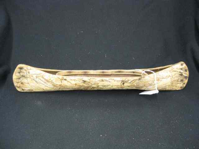 Appraisal: Indian Toy Size Canoe bark '' long