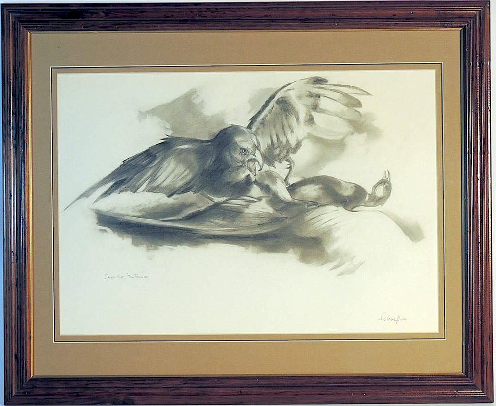 Appraisal: Ralph Scharff Drawing Ralph Scharff Delaware - Drawing Sketch for