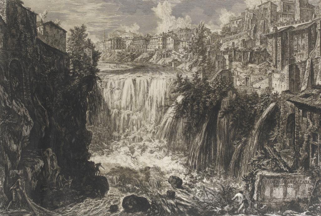 Appraisal: GIOVANNI BATTISTA PIRANESI - BY AND AFTER VEDUTA DELLA CASCATA