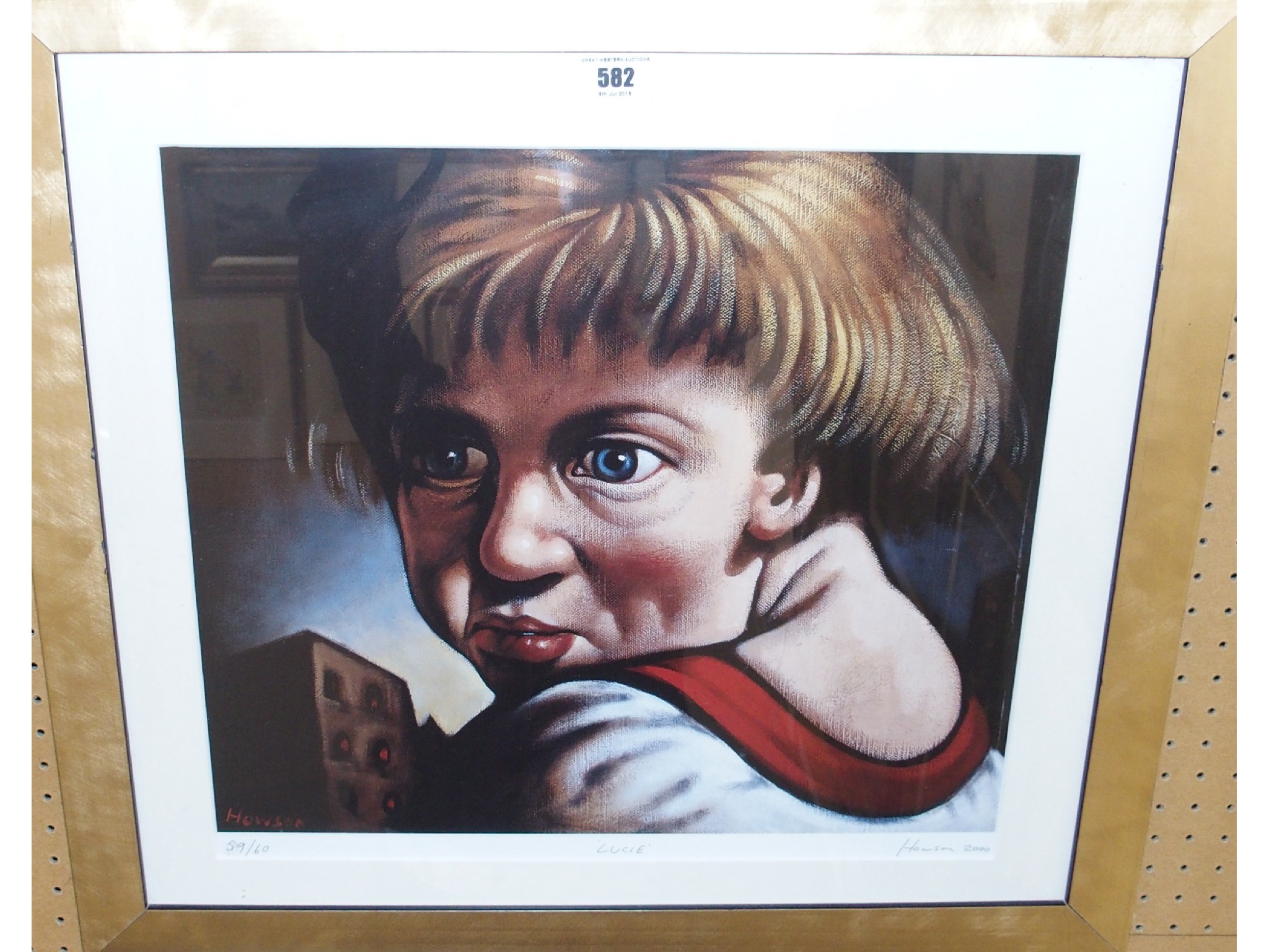 Appraisal: PETER HOWSON Lucie signed print of