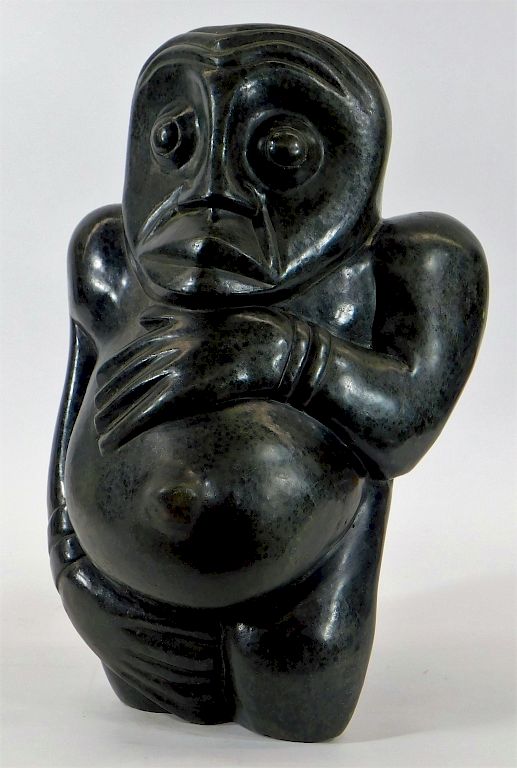 Appraisal: African Carved Soapstone Fertility Figure African Carved Soapstone Fertility Figure