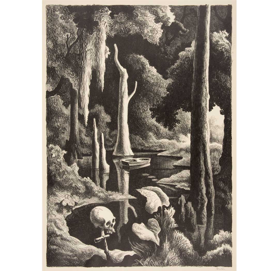 Appraisal: Thomas Hart Benton - SWAMPLAND FATH Lithograph signed in pencil