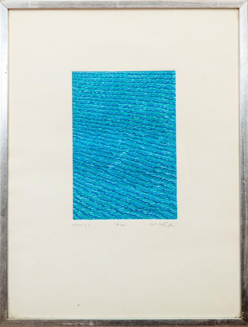 Appraisal: Carlo Battaglia - Untitled Engraving in colors on wove paper